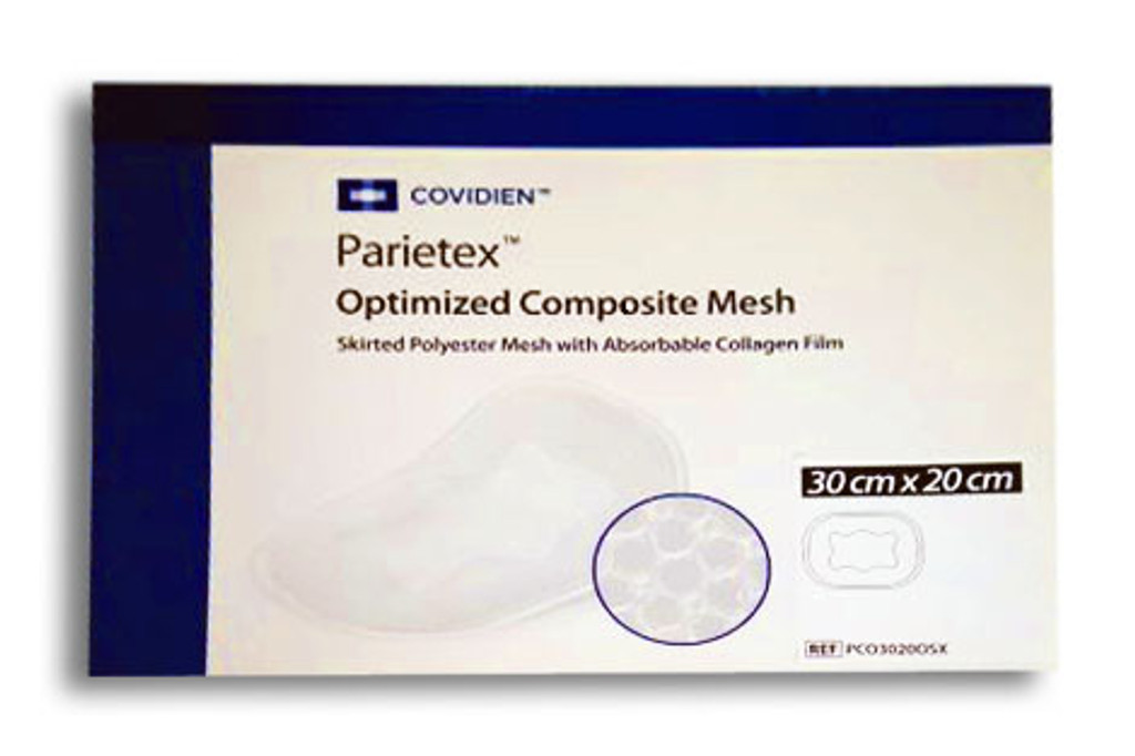 PCO3020OSX - Covidien Parietex Optimized Open Skirt Composite Mesh 30.0cm X 20.0cm - Box of 1