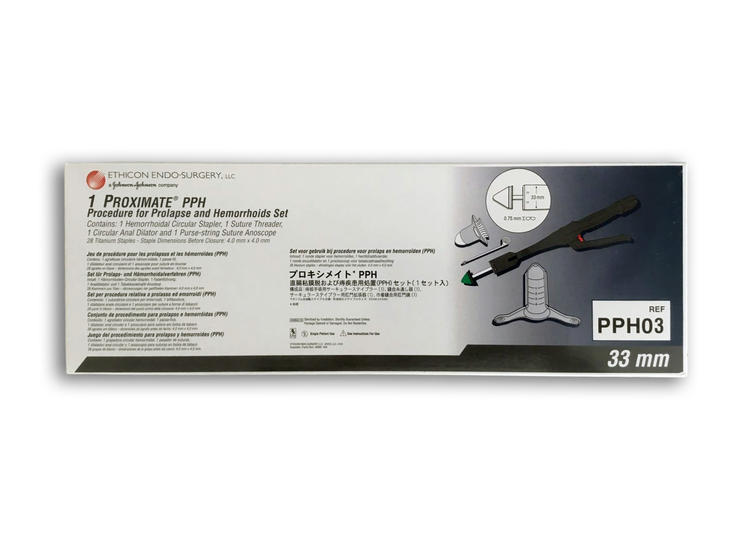 PPH03 Ethicon PPH Circular Stapler Set, 33mm Box of 1
