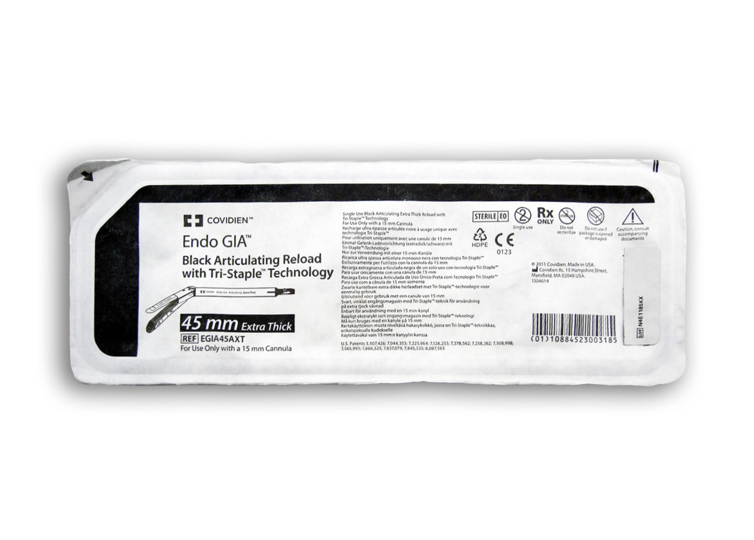 EGIA45AXT - Covidien Endo GIA Articulating Extra Thick Tri-Staple