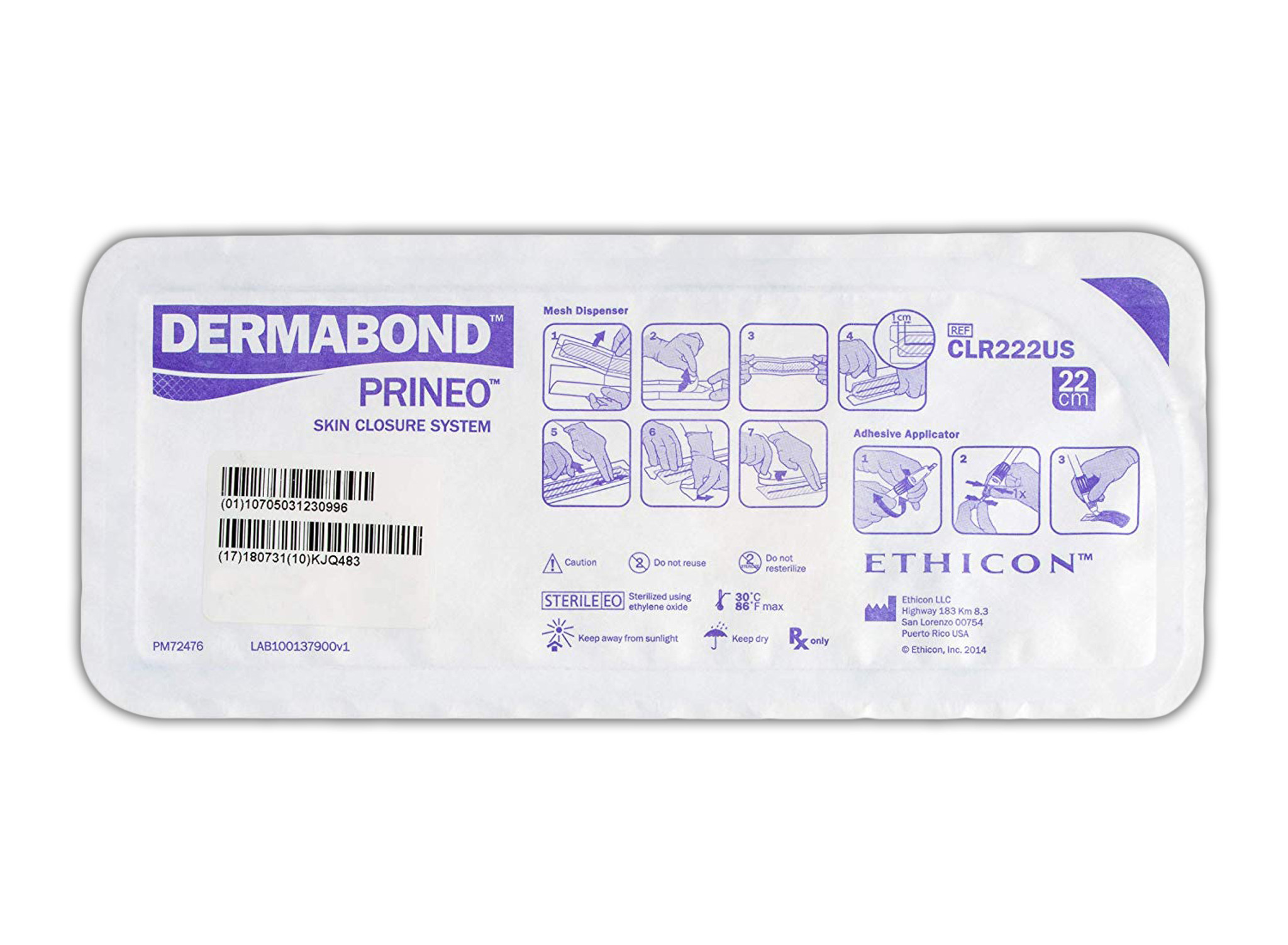 Buy Ethicon DERMABOND PRINEO Skin Closure System (42 cm), CLR422US