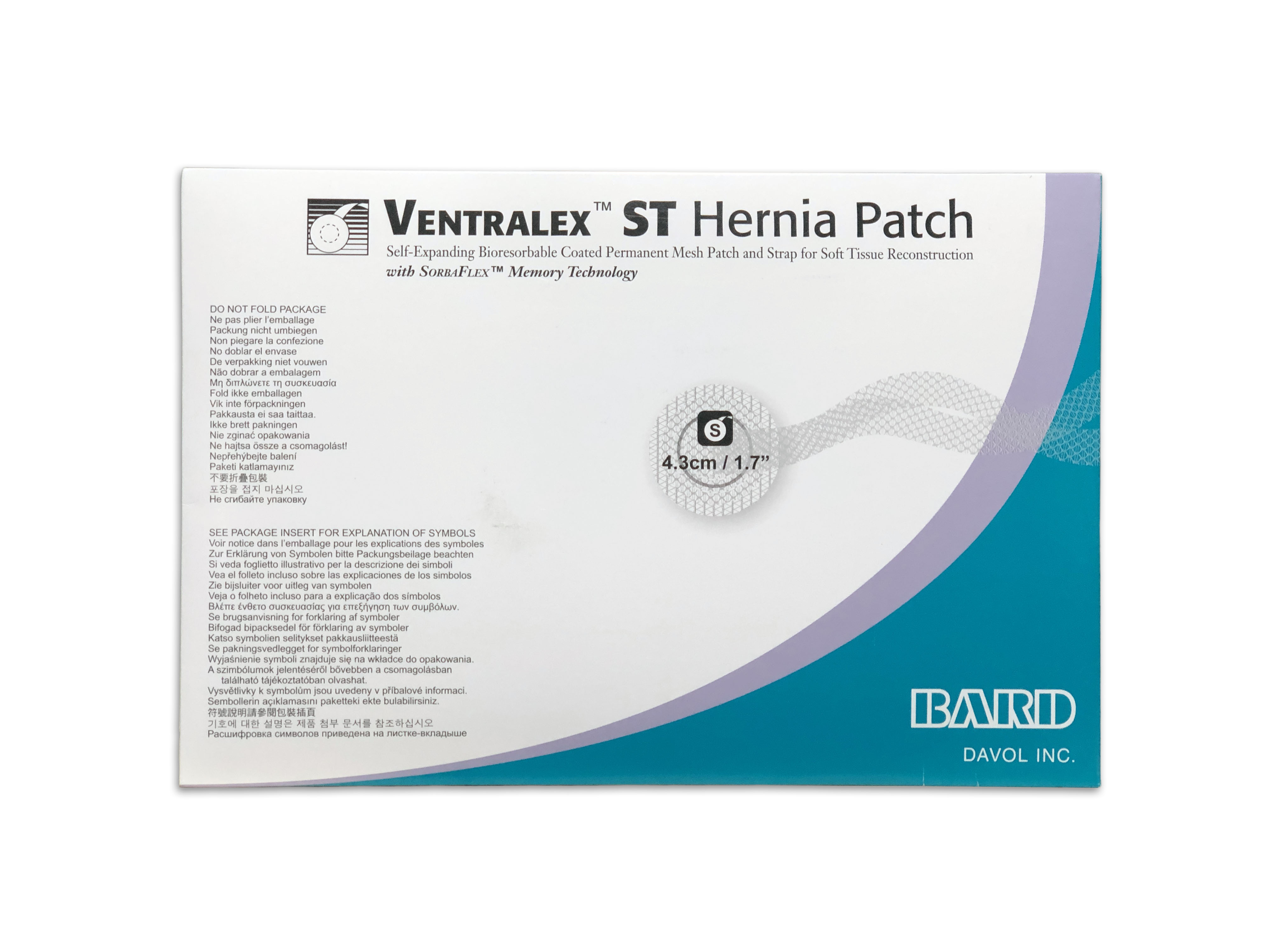 5950007 - Bard Mesh Ventralex ST Hernia Patch w/Strap, 1.7