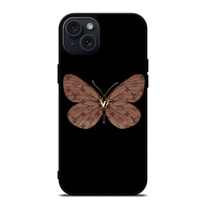LOUIS VUITTON LV LOGO BUTTERFLY iPhone 15 Plus Case Cover LOUIS VUITTON LV LOGO BUTTERFLY iPhone 15 Plus Case Cover