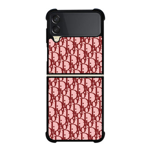CHRISTIAN DIOR RED CHRISTIAN DIOR PARIS MONOGRAM Samsung Galaxy Z Flip 3 Case Cover CHRISTIAN DIOR RED CHRISTIAN DIOR PARIS MONOGRAM Samsung Galaxy Z Flip 3 Case Cover