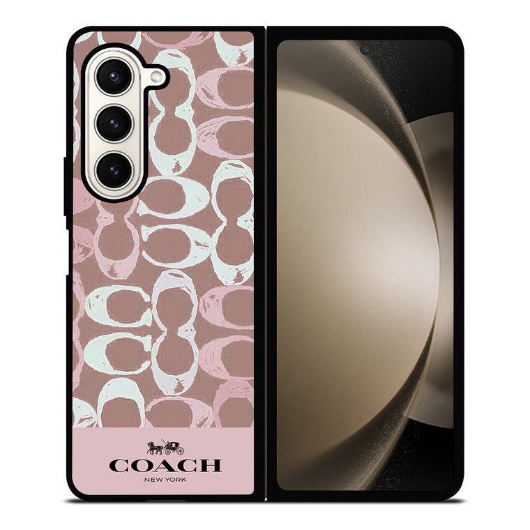 COACH NEW YORK LOGO FASHION ART PATTERN Samsung Galaxy Z Fold 5 Case Cover
