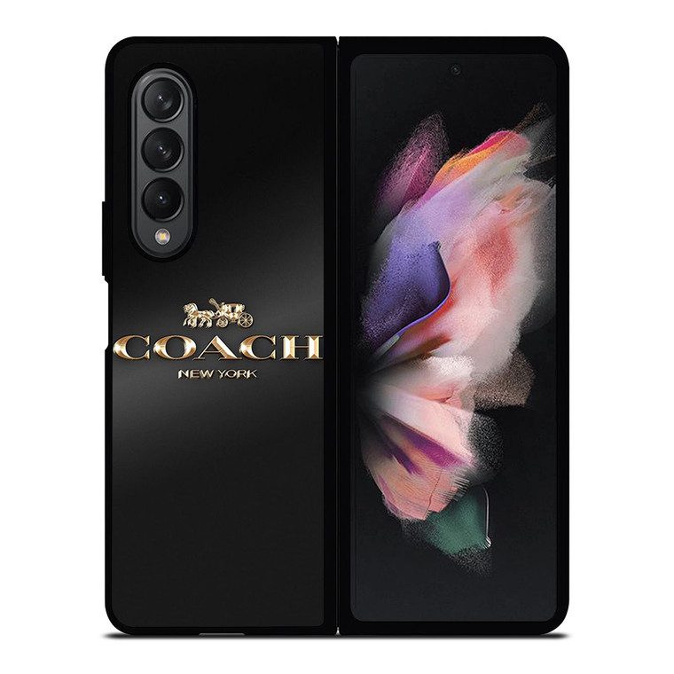 COACH NEW YORK GOLDEN LOGO Samsung Galaxy Z Fold 3 Case Cover