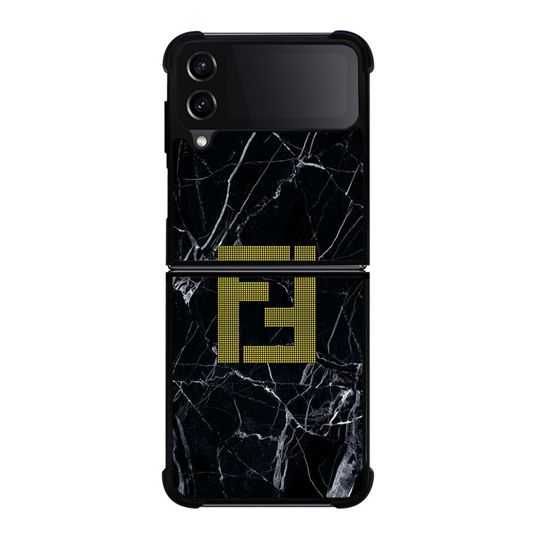 FENDY EMBLEM BLACK MARBLE Samsung Galaxy Z Flip 4 Case Cover
