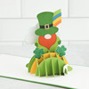 A2 Sliceform Pop Up Card St Patrick Gnome