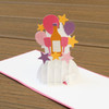 A2 Sliceform Pop Up Card Birthday Champagne