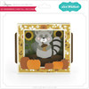 A2 Shadow Box Card Fall Raccoon