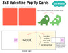 3x3 Valentine Pop Up Card Elephant