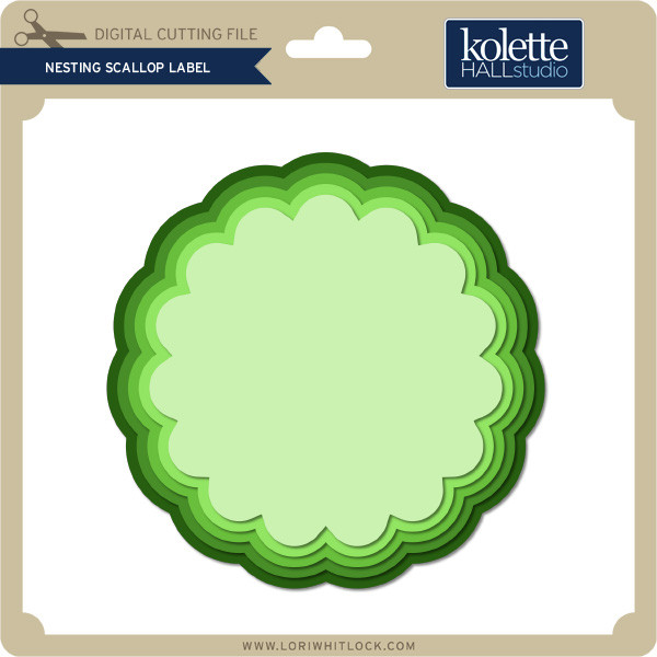 Nesting Scallop Label Lori Whitlock's SVG Shop