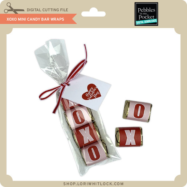 XOXO Mini Candy Bar Wraps Lori Whitlock's SVG Shop