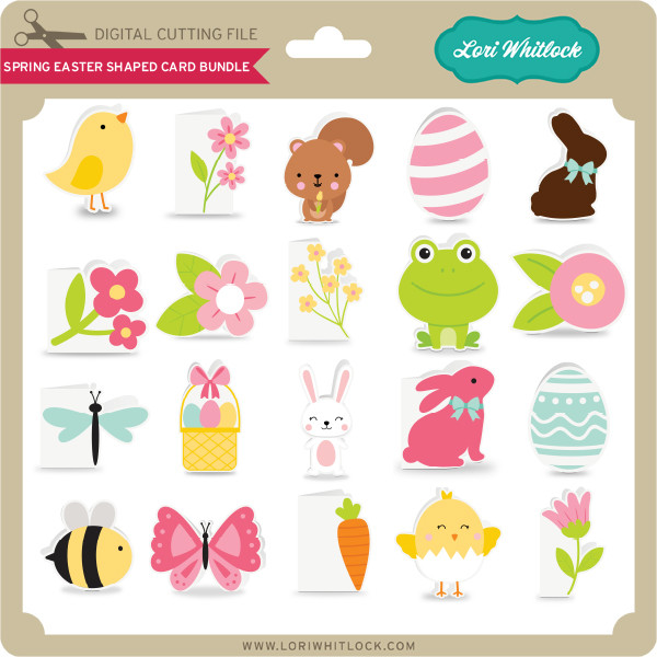 Box Card Spring Easter Bundle - Lori Whitlock's SVG Shop