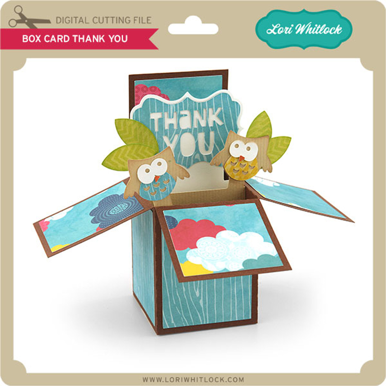 Thank You Shadow Box Card Lori Whitlock's SVG Shop