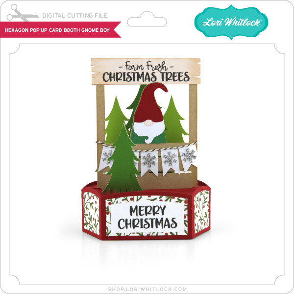 Hexagon Pop Up Card Gnome - Lori Whitlock's SVG Shop