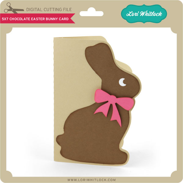 5x7 Chocolate Easter Bunny Card - Lori Whitlock's SVG Shop