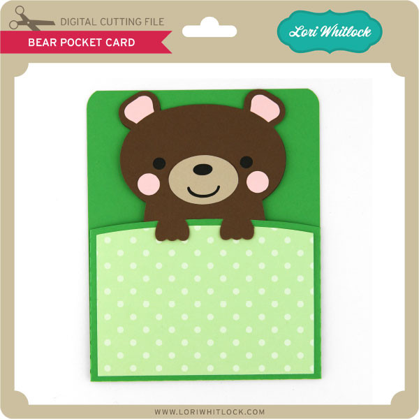 Bear Pocket Card - Lori Whitlock's SVG Shop