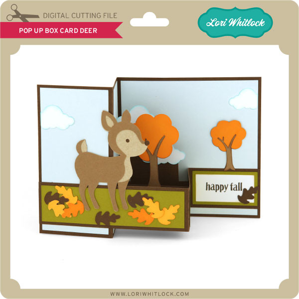 Pop Up Box Card Deer - Lori Whitlock's SVG Shop