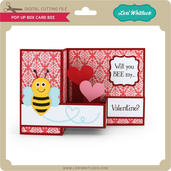 Pop Up Box Card Bee - Lori Whitlock's SVG Shop
