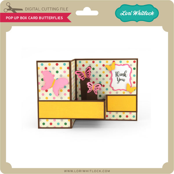 Pop Up Box Card Butterflies 2 - Lori Whitlock's SVG Shop