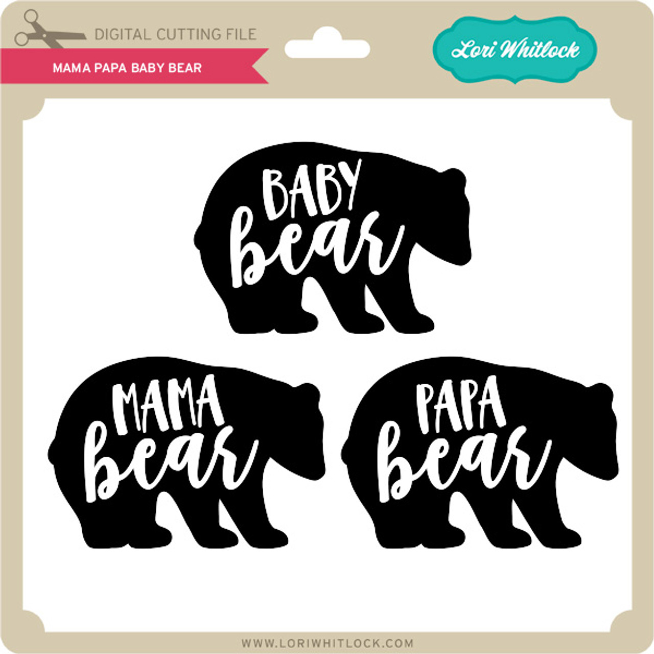 Mama bear and baby bear Svg cut file for cricut