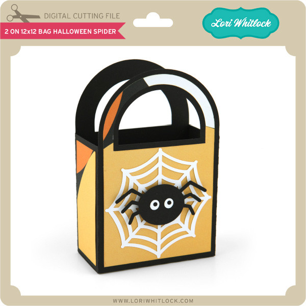 2 on 12x12 Bag Halloween Spider - Lori Whitlock's SVG Shop