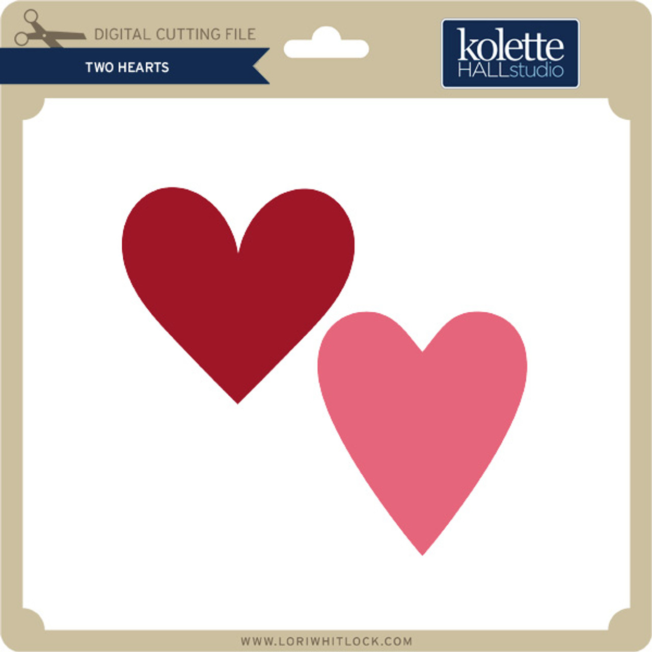 Two Hearts - Lori Whitlock's SVG Shop