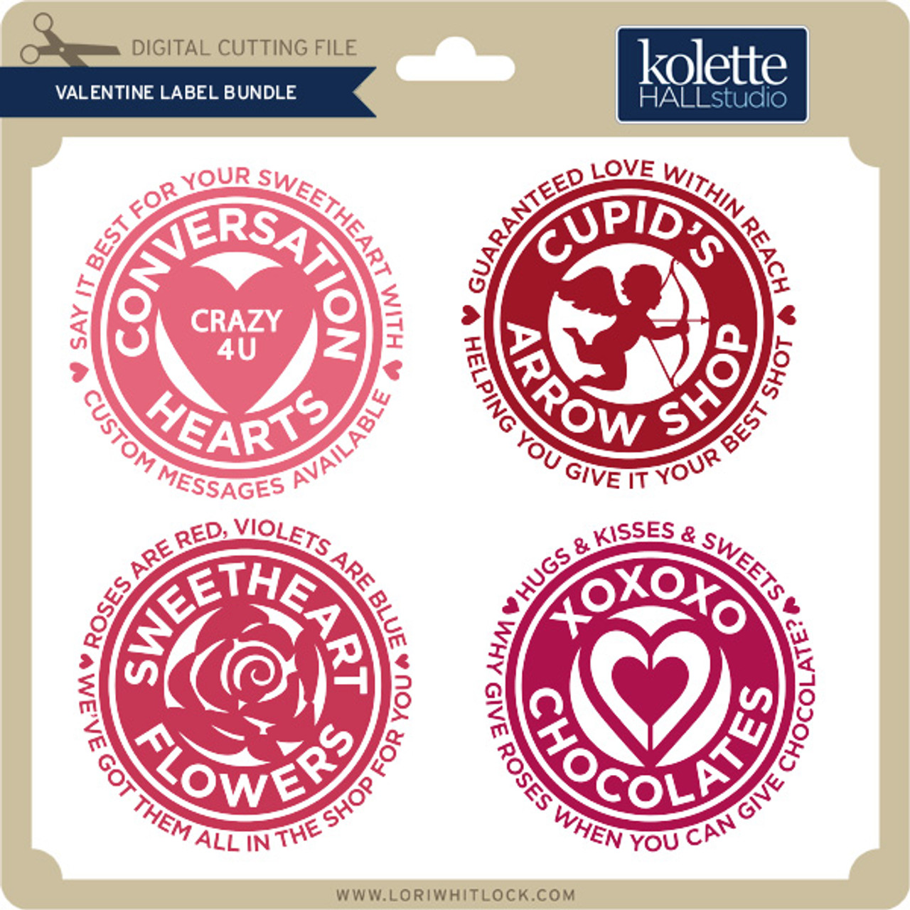 Print & Cut Valentine Kraft Tags - Lori Whitlock's SVG Shop