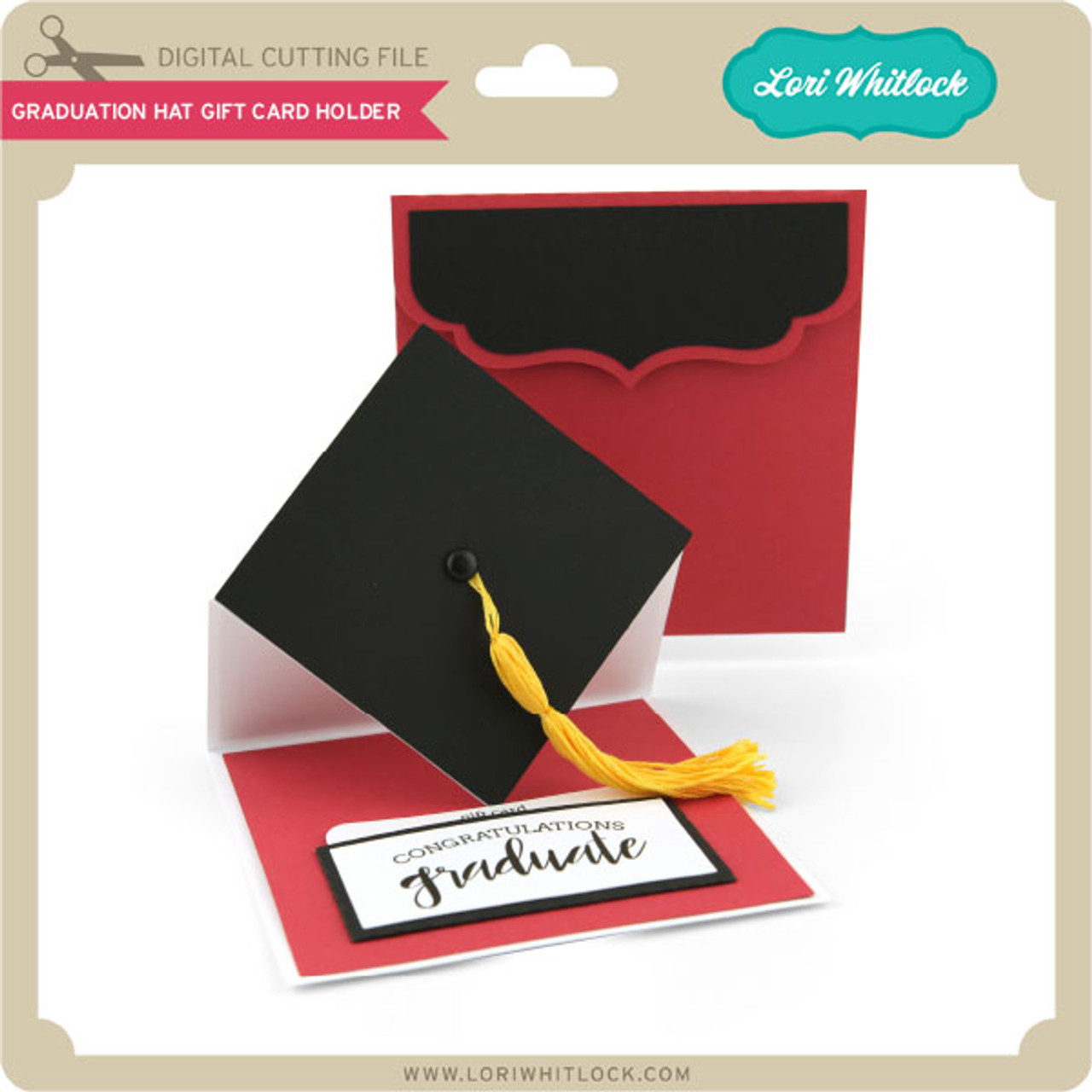 Graduation Hat Gift Card Holder - Lori Whitlock's SVG Shop