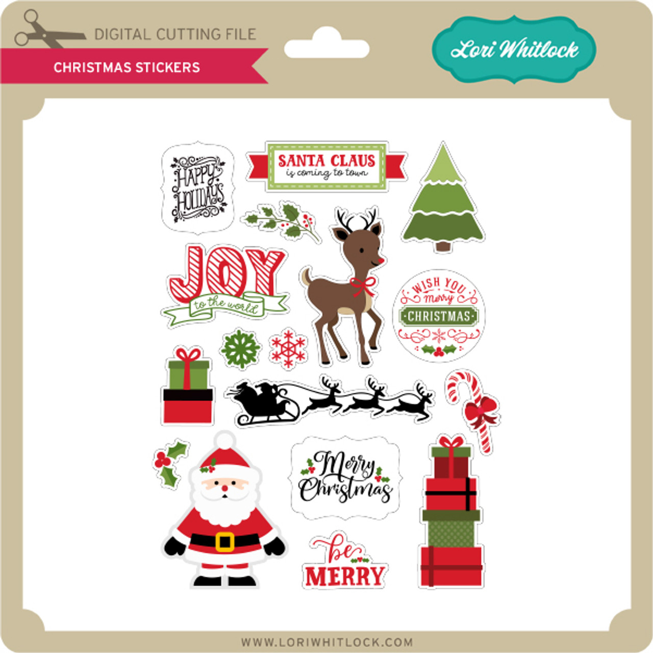 Christmas Stickers 2 - Lori Whitlock's SVG Shop