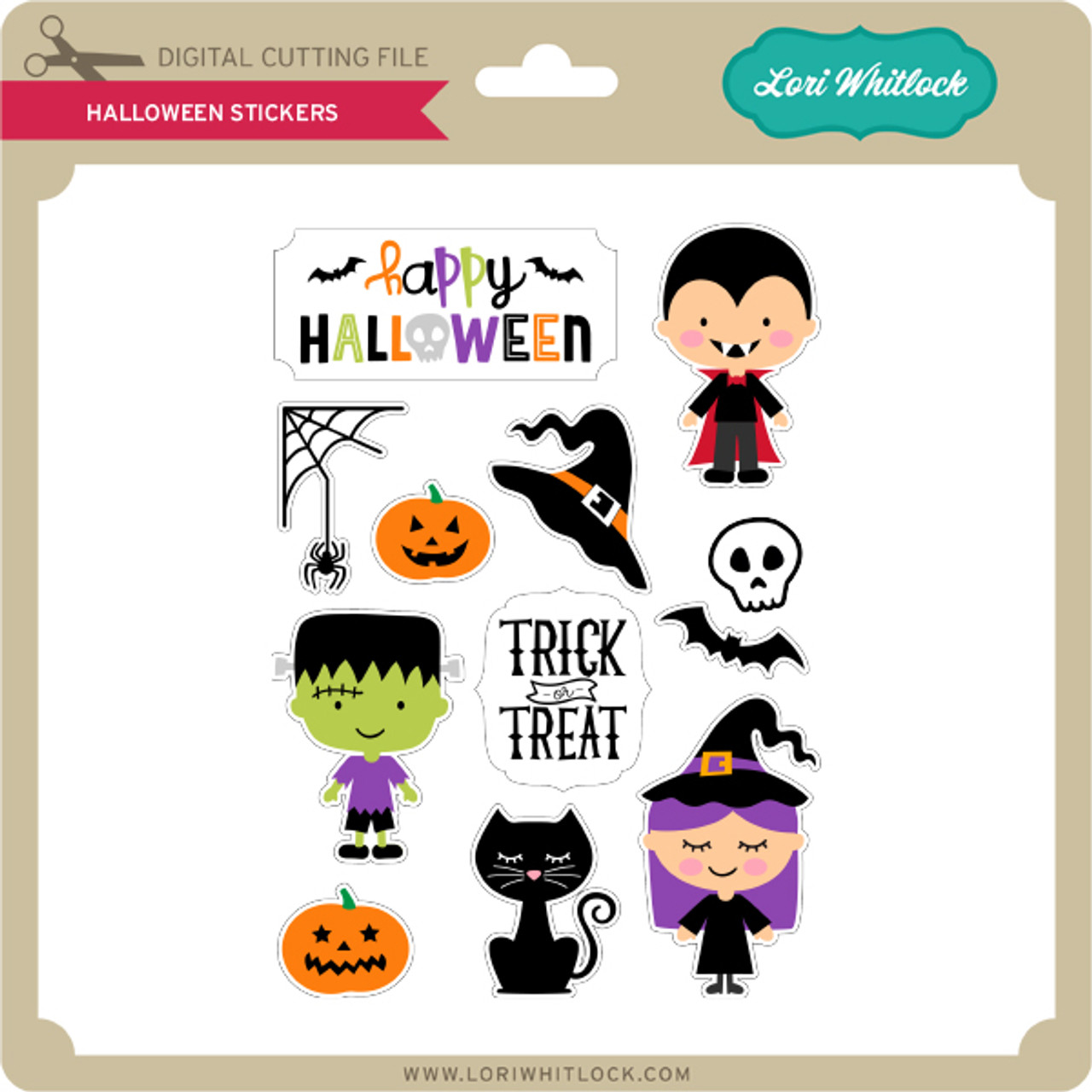 Halloween Label Sticker Set 3 - Lori Whitlock's SVG Shop
