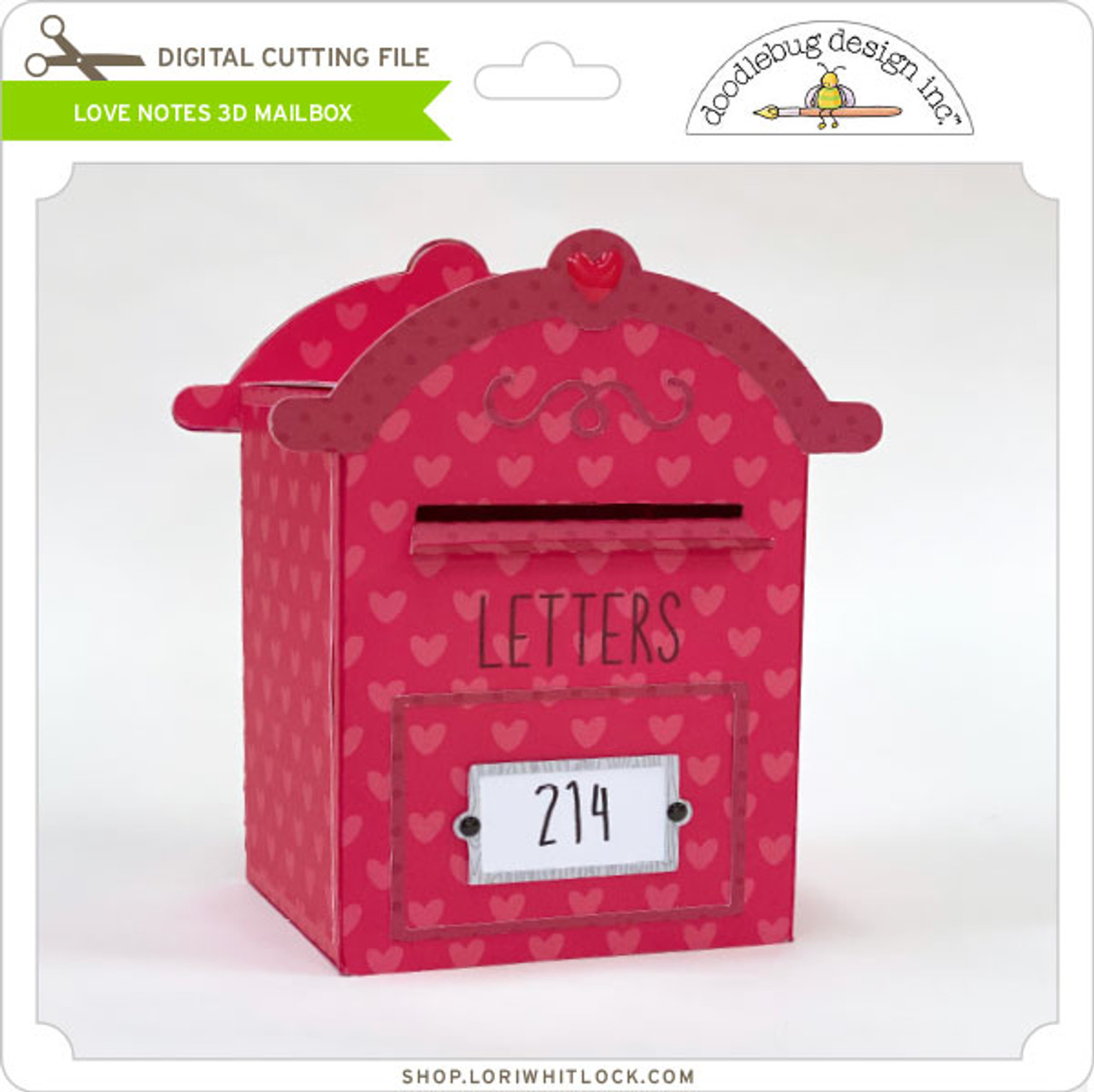 Love Notes 3D Mailbox - Lori Whitlock's SVG Shop