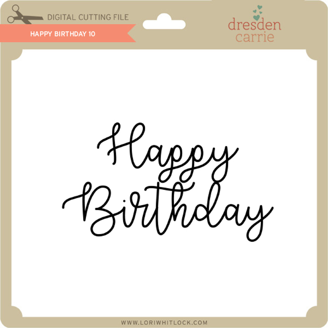 Happy Birthday Title - Lori Whitlock's SVG Shop