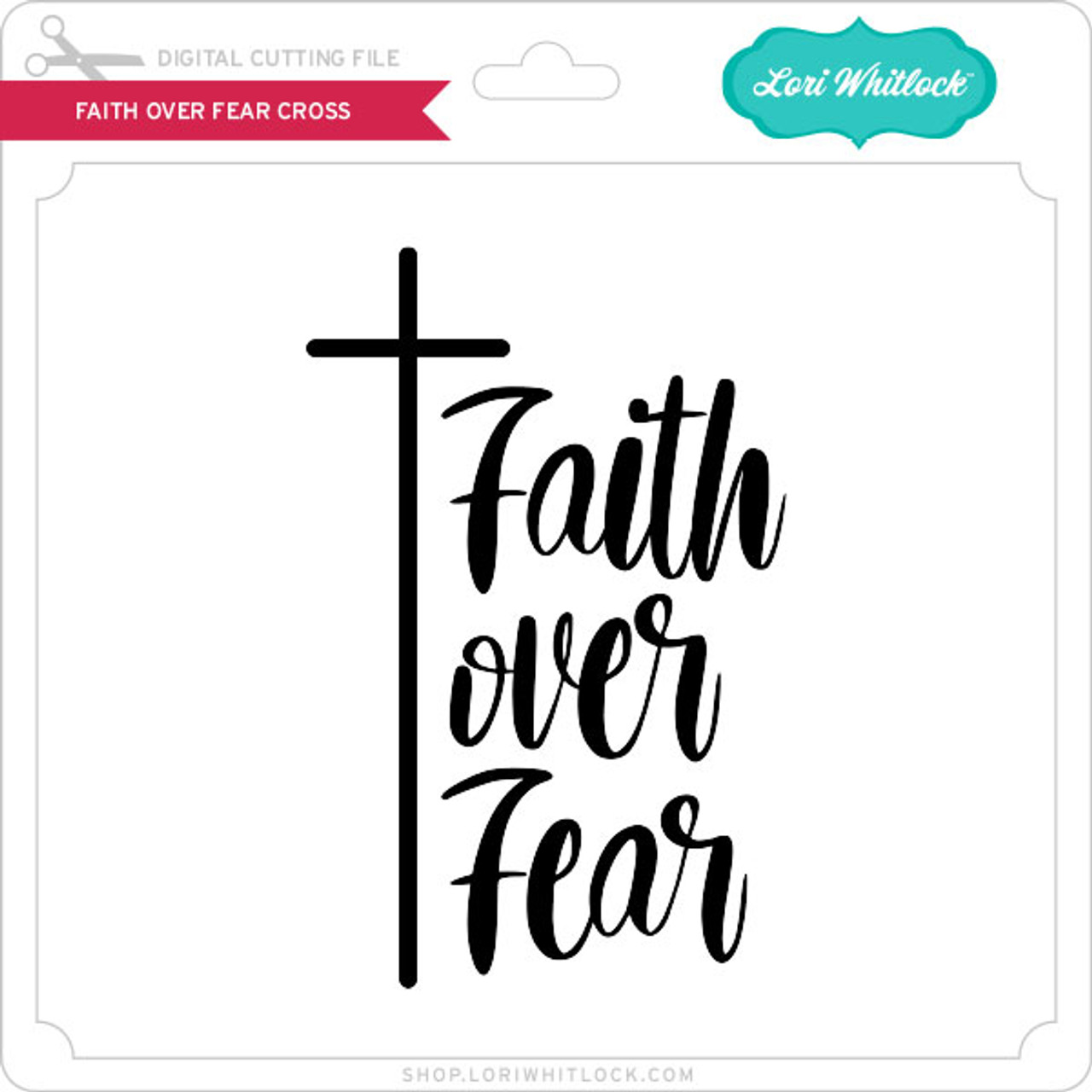  ZURRAM Faith Over Fear Christian Cross Vinyl