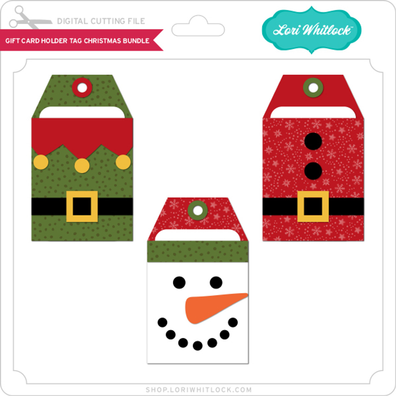Christmas Ornament Gift Card Holders - Lori Whitlock's SVG Shop