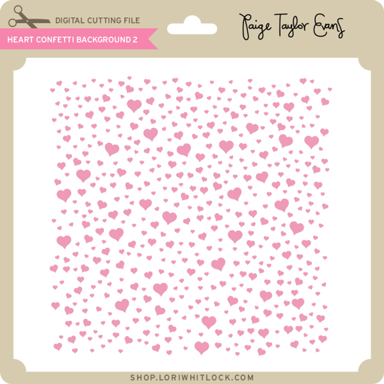 Heart Confetti Background - Lori Whitlock's SVG Shop