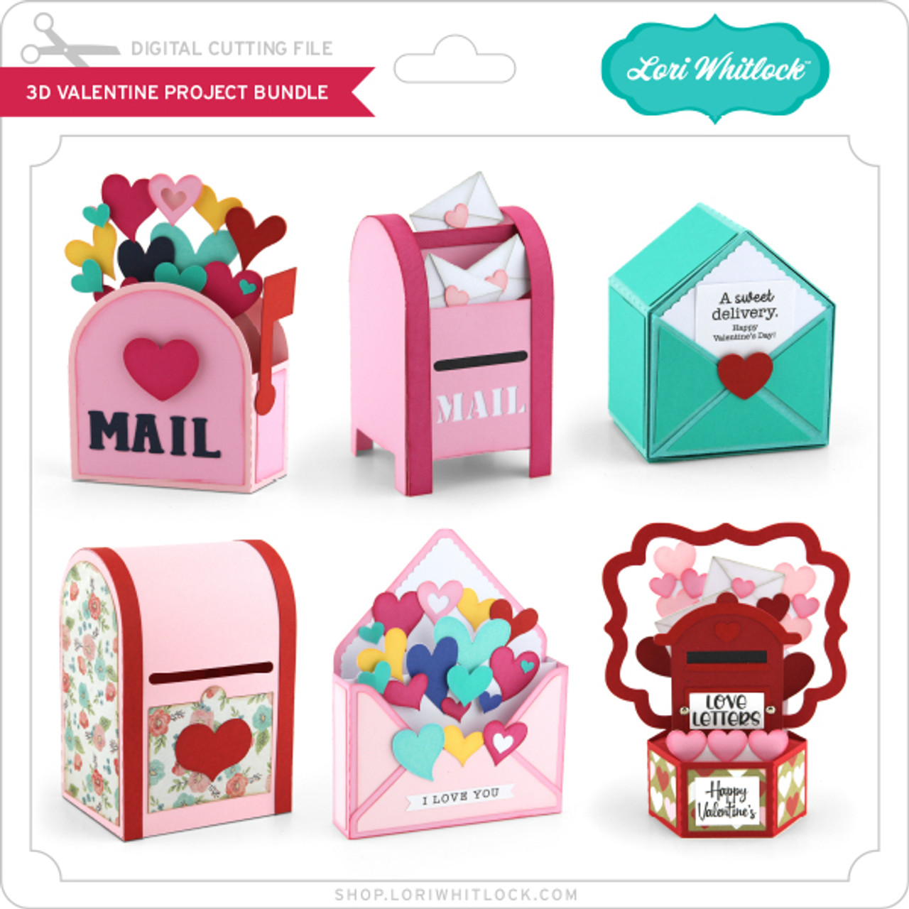 Valentine Stickers - Lori Whitlock's SVG Shop