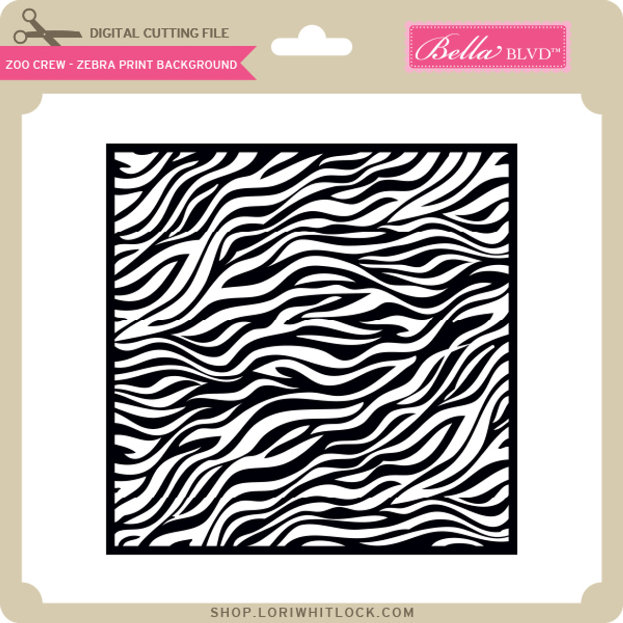 Zoo Crew - Zebra Print Background - Lori Whitlock's SVG Shop