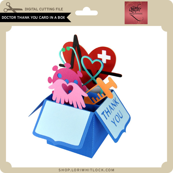 Doctor Thank You Card in a Box - Lori Whitlock's SVG Shop
