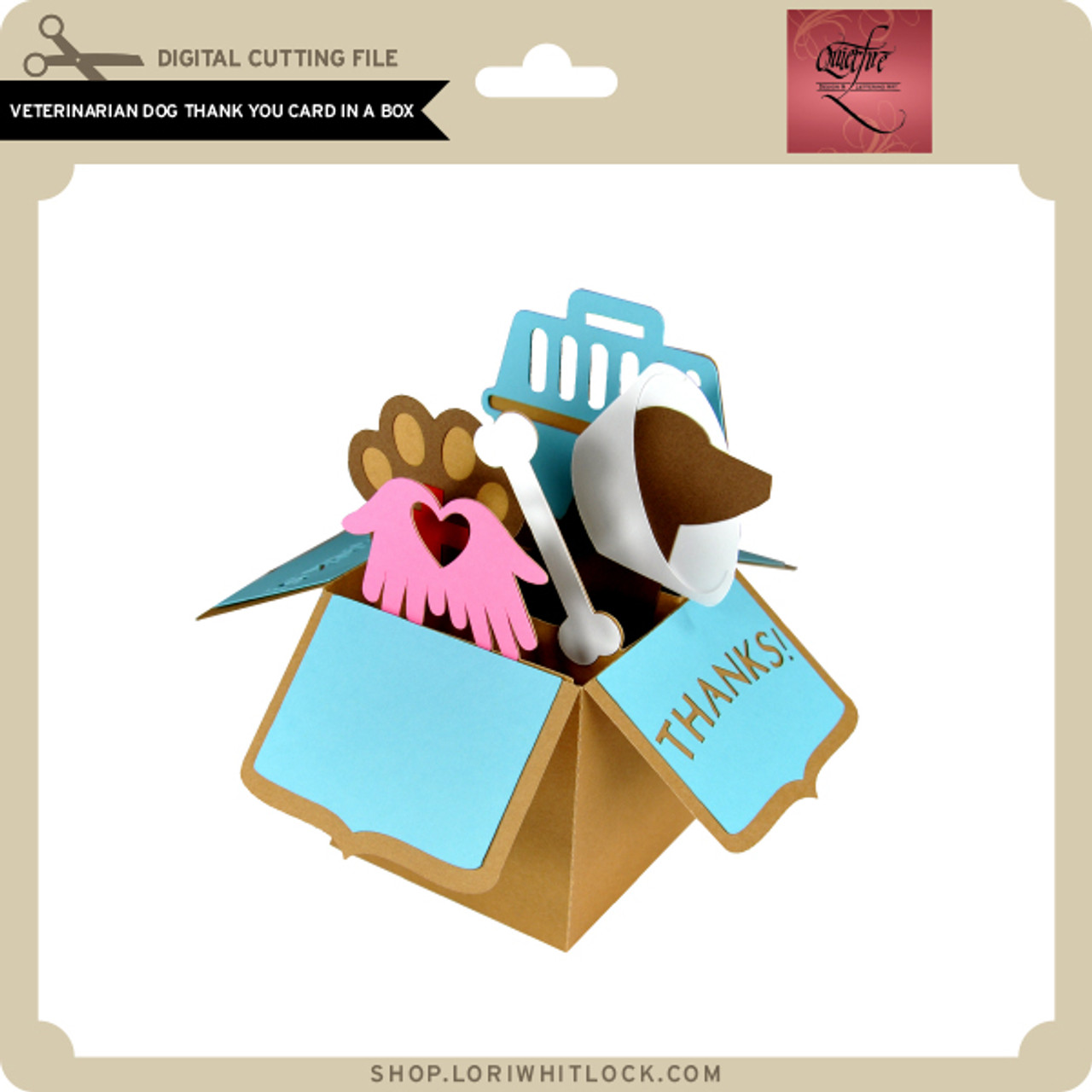 Veterinarian Dog Thank You Card in a Box - Lori Whitlock's SVG Shop veterinarian-dog-thank-you-card-in-a-box-lori-whitlock-s-svg-shop