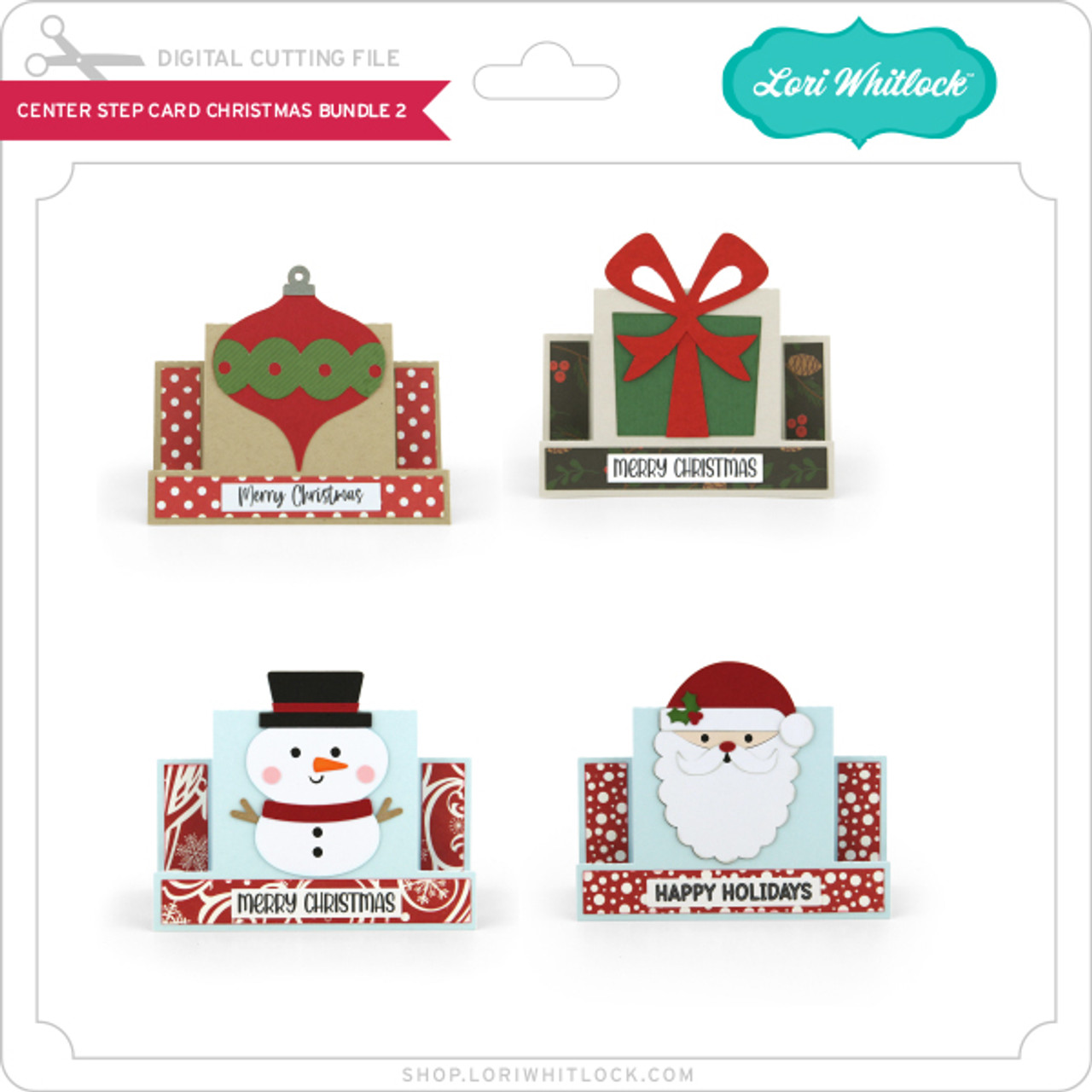Christmas Ornament Gift Card Holders - Lori Whitlock's SVG Shop