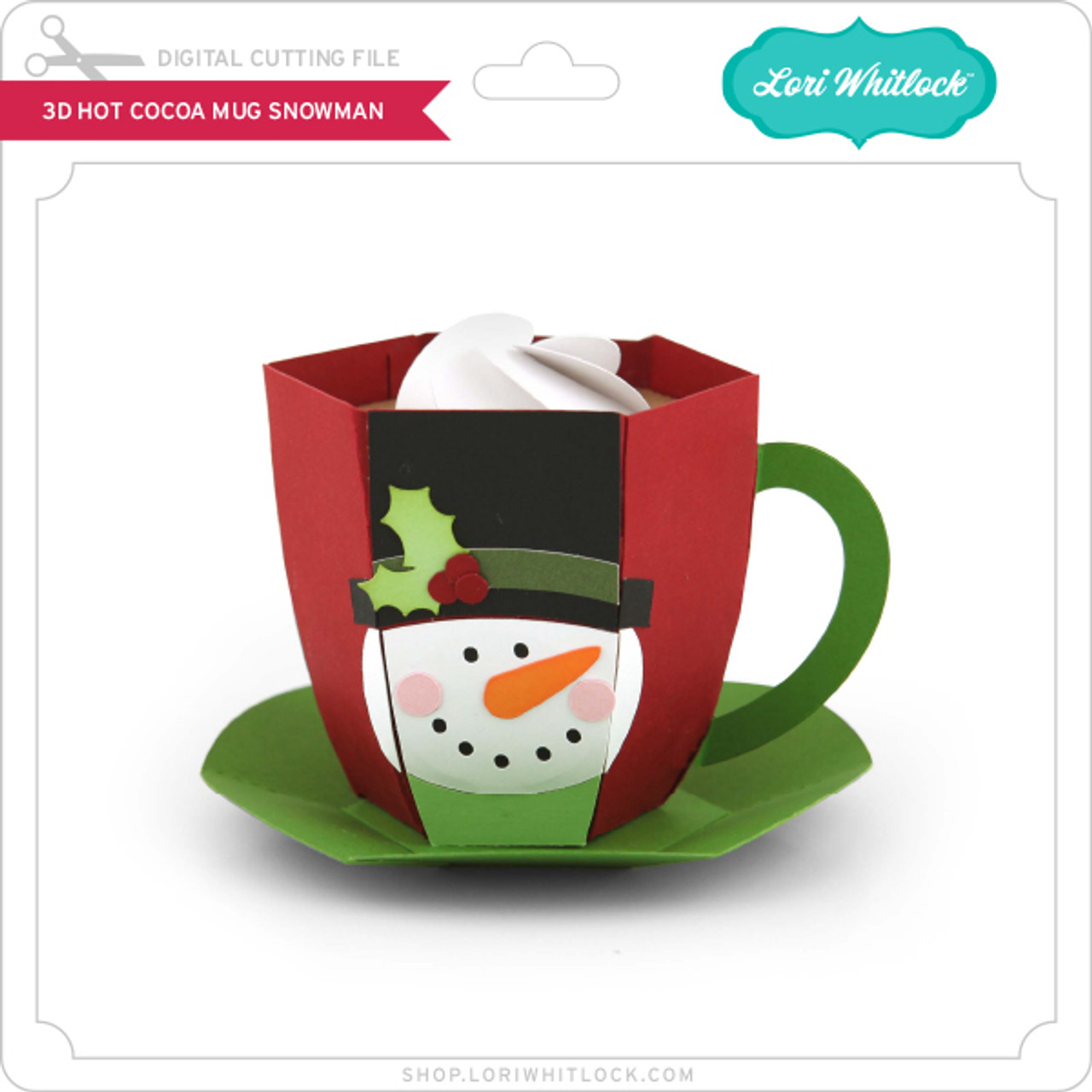 3D Hot Cocoa Mug Christmas Bundle - Lori Whitlock's SVG Shop