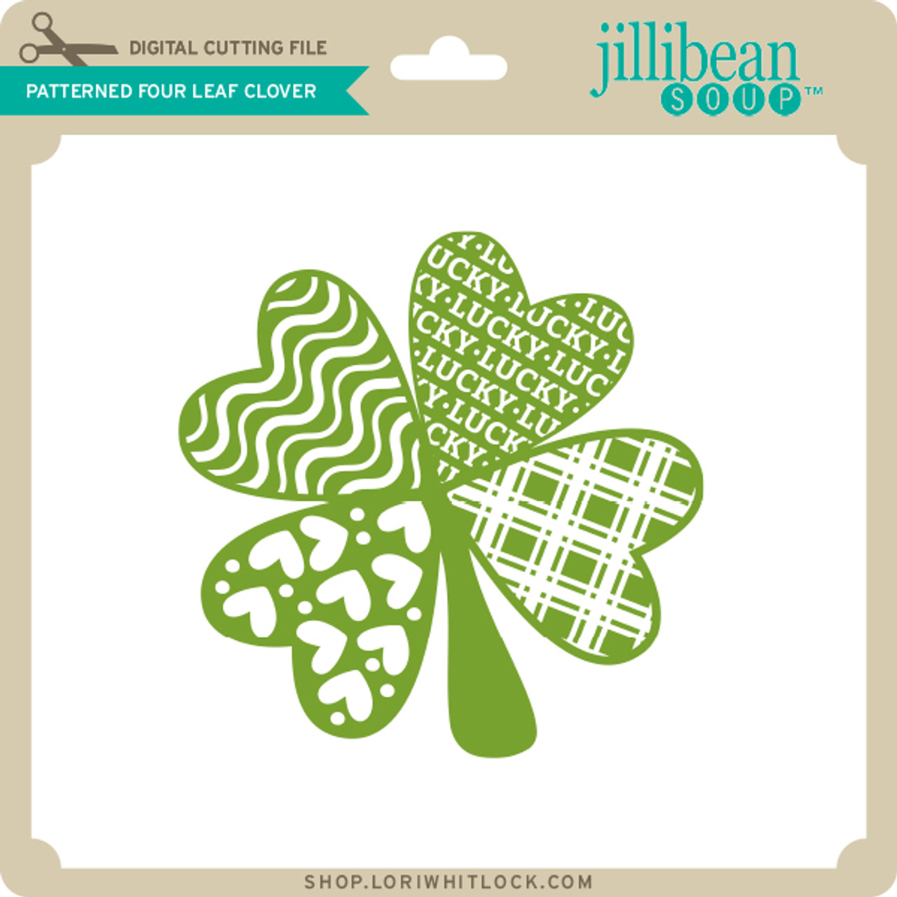 four leaf clover様 リクエスト 3点 まとめ商品 Patterned Four Leaf Clover - Lori Whitlock's SVG Shop
