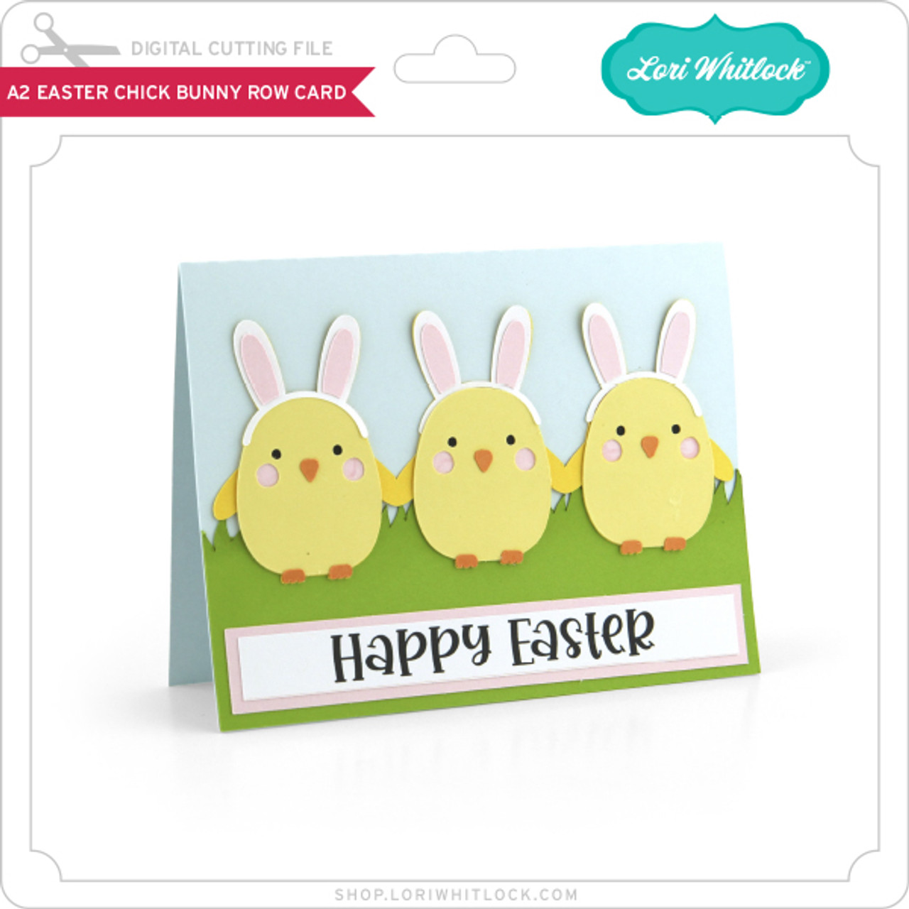 A2 Easter Bunny Shaped Card - Lori Whitlock's SVG Shop