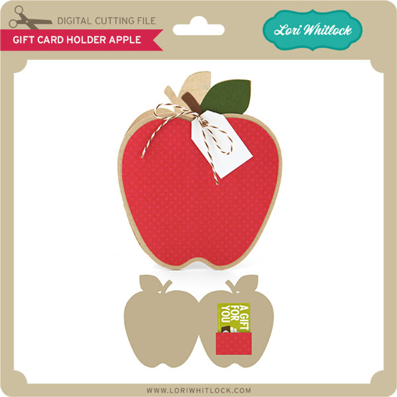 Geleidbaarheid Zelden restaurant Gift Card Holder Apple - Lori Whitlock's SVG Shop