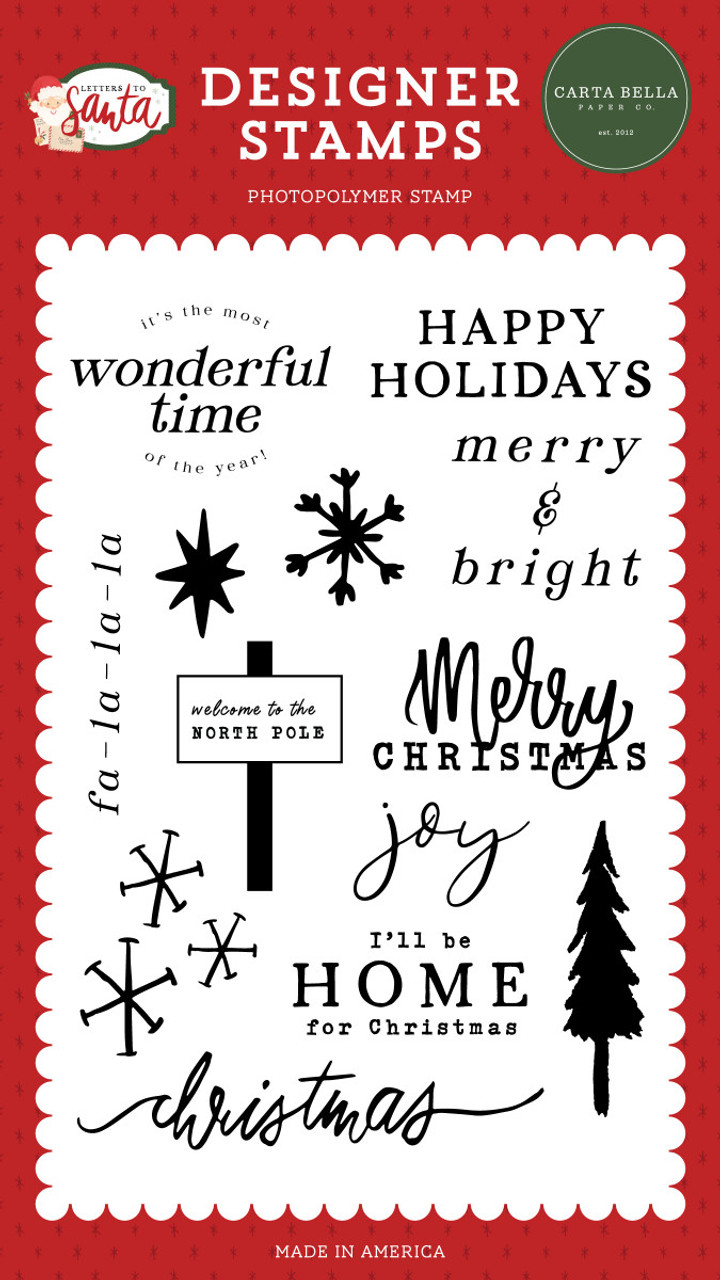 Carta Bella Paper - Letters To Santa Collection - Designer Dies - Merry  Christmas Script