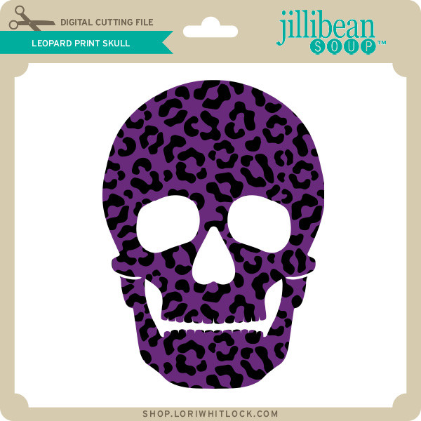Leopard Print Skull - Lori Whitlock's SVG Shop