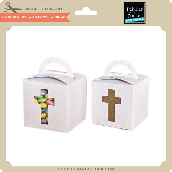 Foldover Box With Cross Window - Lori Whitlock's SVG Shop