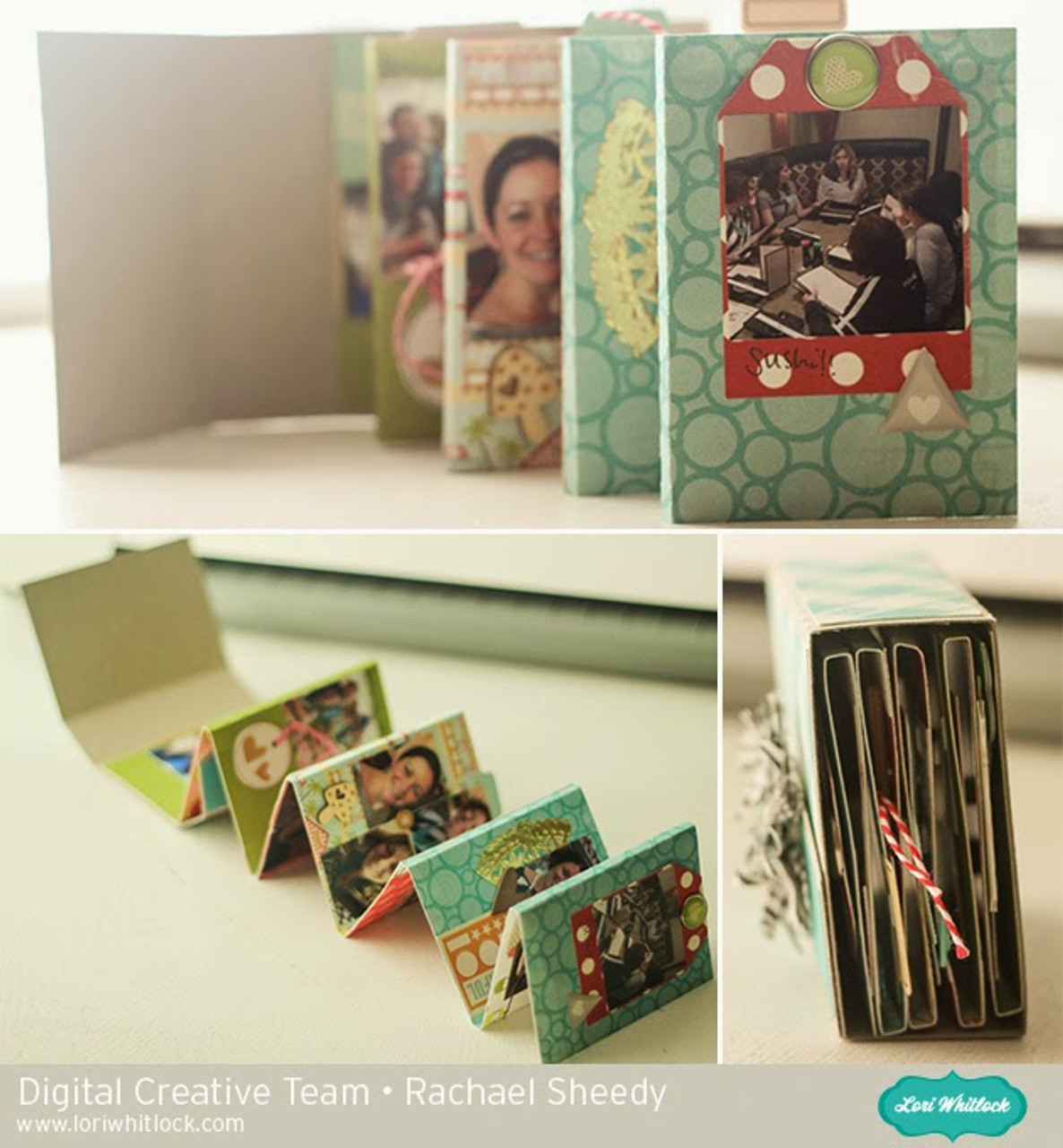 Accordion Spine Mini Scrapbook Album Tutorial – Sunday L Designs.com