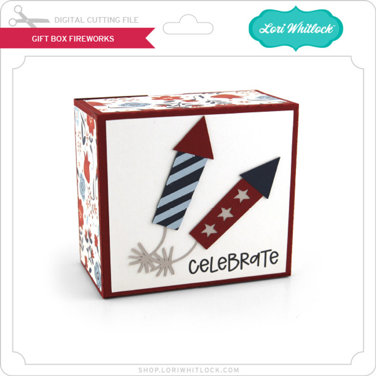 Gift Box Fireworks - Lori Whitlock's SVG Shop